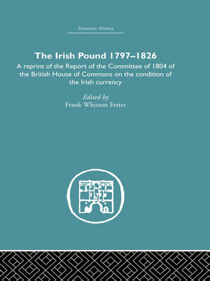 cover image of The Irish Pound, 1797-1826